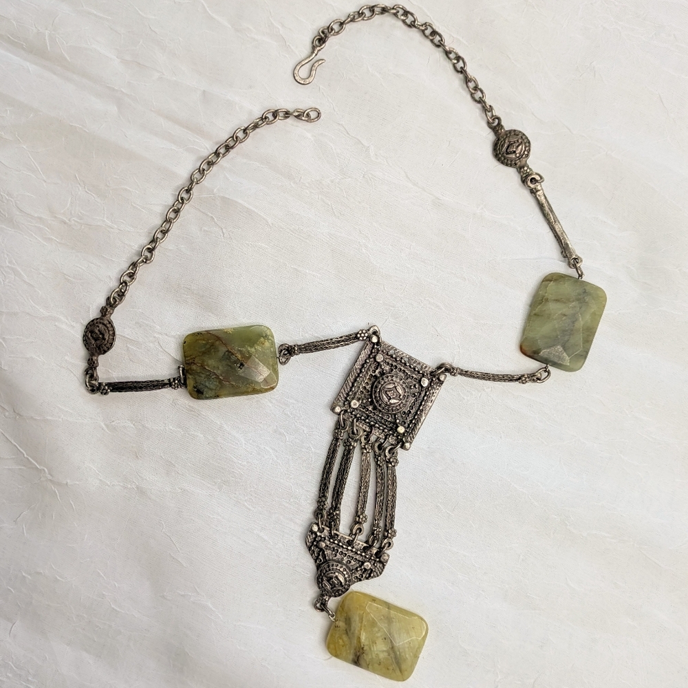 Boho Stone Necklace - Great Statement Piece